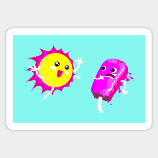 Sun Hug Ice Cream Scream Sticker